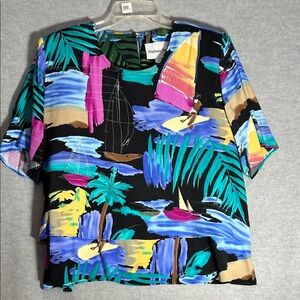 STEPHANIE THOMAS Tropical Cruise Vacation Sailing Beach Resort Layered Vintage